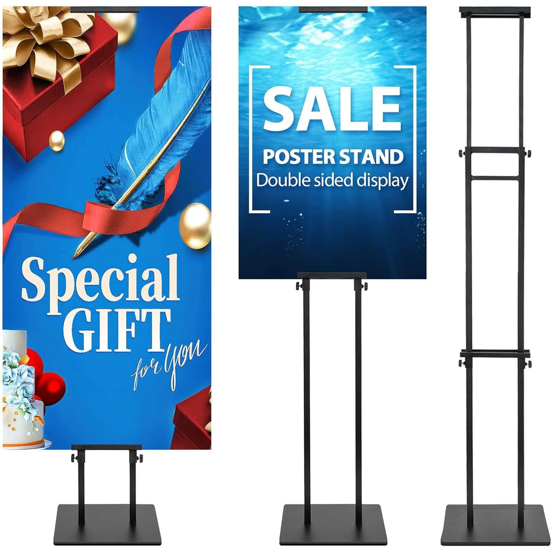 VAIIGO Poster Stand for Display - Heavy Duty Floor Standing Sign Holder,Double - Sided Poster Board Stand,Adjustable Height Up to 80 inch,Signage Banner Stand for Board & Foam Display Stand - Just Closeouts Canada Inc.