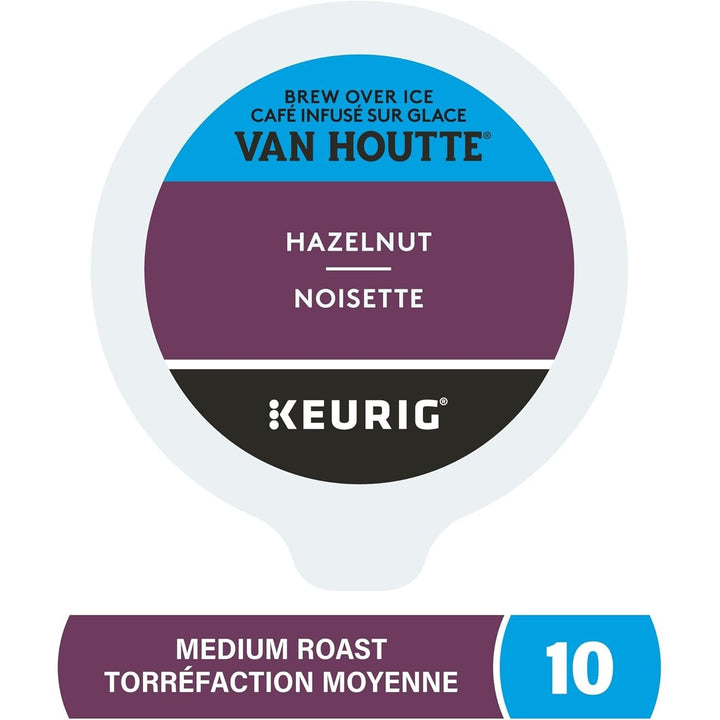 Van Houtte Medium Roast Hazelnut Flavoured K - Cup Coffee Pods, Brew Over Ice, 10 Count - Just Closeouts Canada Inc.062151517738