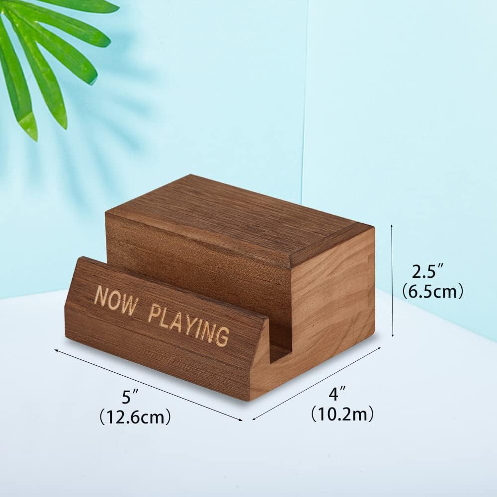 Vinyl Record Holder Display Stand - Tabletop Now Playing Album Cover Holder - Now Spinning Record Rack - Single CD Stand LP Display Shelf - Wooden Vinyls Records Storage Organizer - Modern Home Decor - Just Closeouts Canada Inc.X003CTH0F5