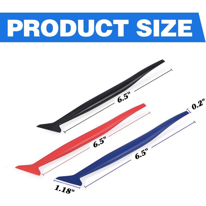 Sizes of coloured vinyl wrap tucking tools