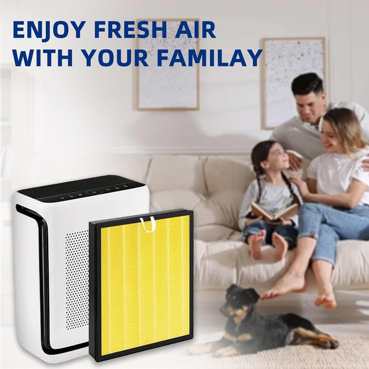 Vital 200S - P Pet Filter Replacement Compatible with LEVOIT Vital 200S Air Purifier: 3 - in - 1 H13 True HEPA and High - Efficiency Activated Carbon Filter, Part  Vital200S - RF - PA, 2 Pack, Yellow - Just Closeouts Canada Inc.