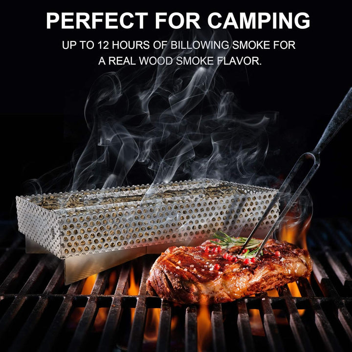 WADEO Pellet Smoker, Cold Smoke Generator for BBQ Grill Hot or Cold Smoking, Ideal for Smoking Meat, Fish, Cheese (Rectangle) - Just Closeouts Canada Inc.