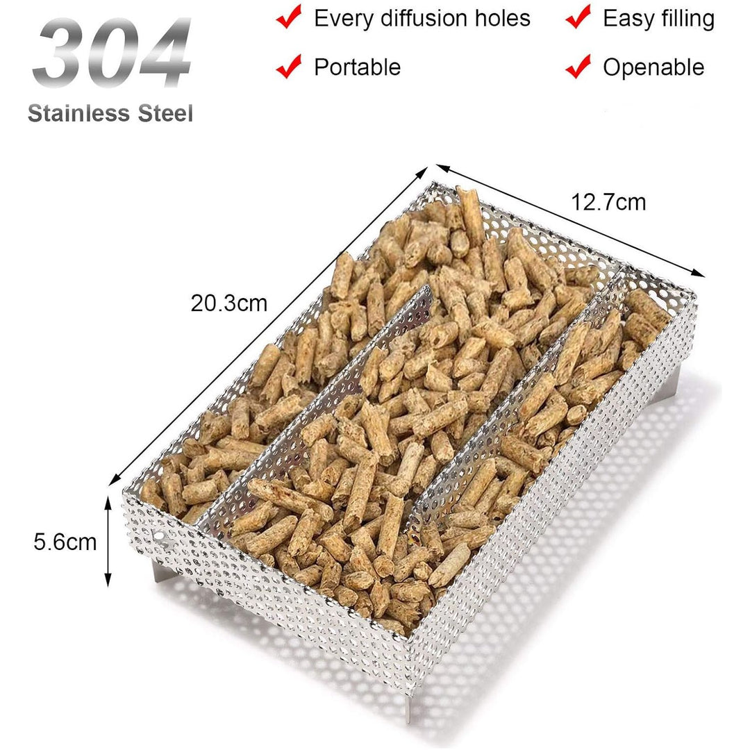 WADEO Pellet Smoker, Cold Smoke Generator for BBQ Grill Hot or Cold Smoking, Ideal for Smoking Meat, Fish, Cheese (Rectangle) - Just Closeouts Canada Inc.