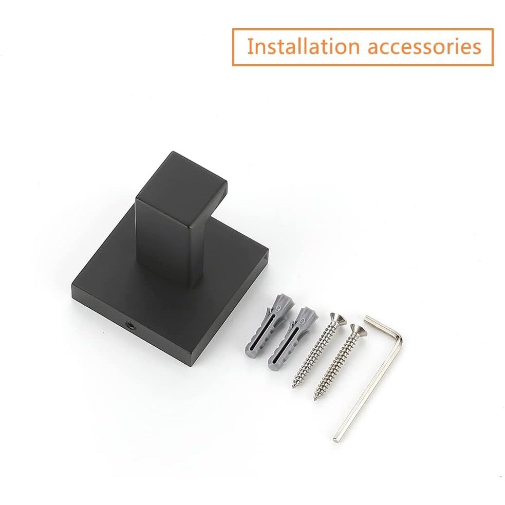 Wall Hooks Towel Hooks Towel Holder Robe Hook Bathroom Hooks Black Heavy Duty Door Hanger Stainless Steel Matt Black 4 Pack 2.1 Inch - Just Closeouts Canada Inc.X002YTINYL