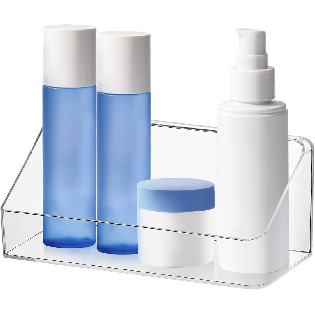 Wall Mounted Storage Organizer, No Drilling Bathroom Shelf, Clear Storage Box for Bathroom, Bedroom, Mirror Cabinets (Transparent) - Just Closeouts Canada Inc.X003ZZZQZR