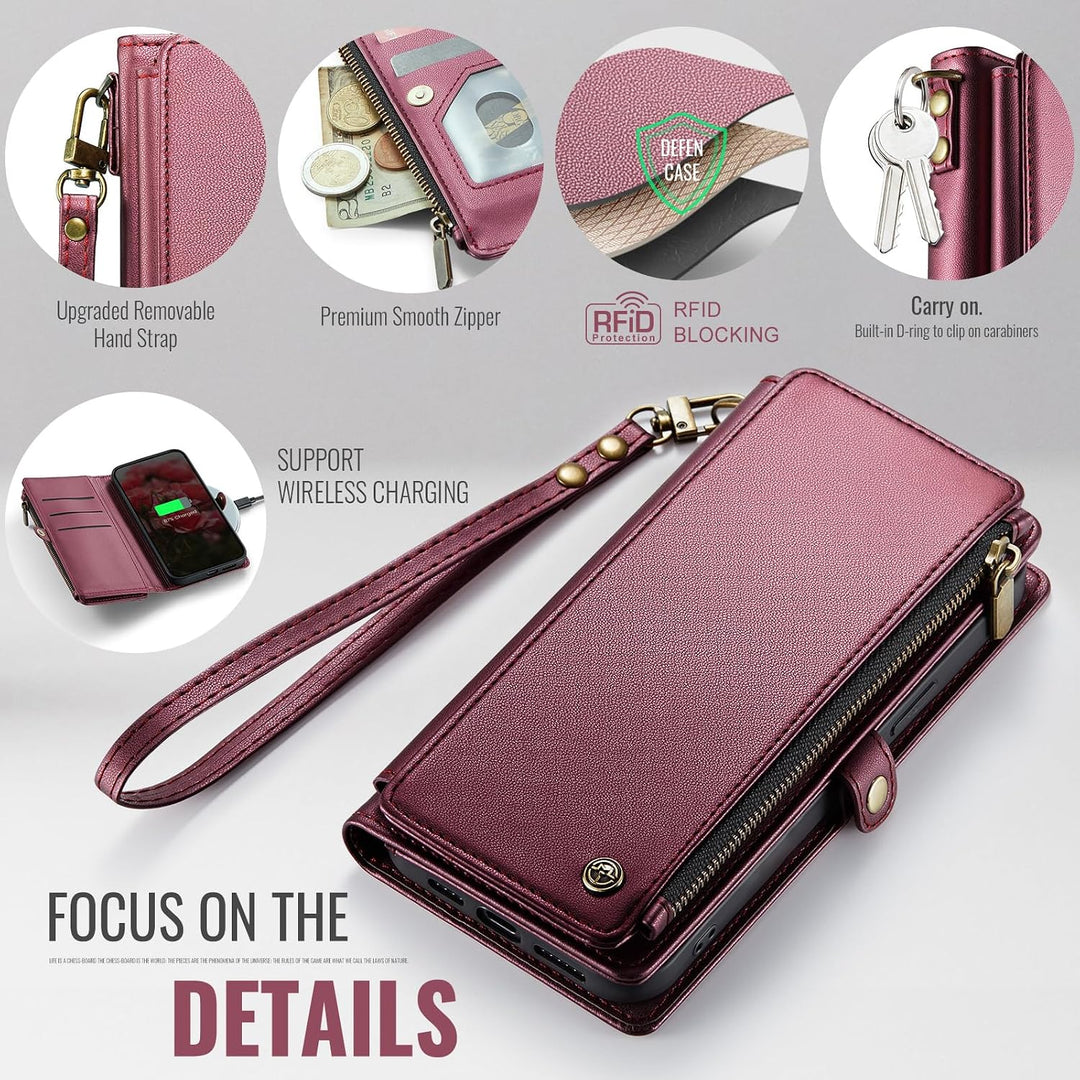 Wallet Phone Case for Galaxy S20 FE – Wine Red - Just Closeouts Canada Inc.