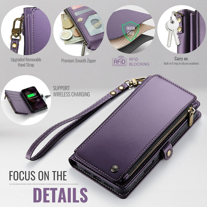 Wallet Phone Case for Galaxy S24 FE – Purple - Just Closeouts Canada Inc.