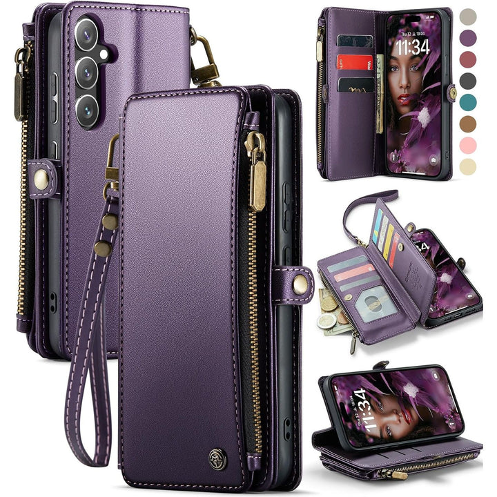 Wallet Phone Case for Galaxy S24 FE – Purple - Just Closeouts Canada Inc.