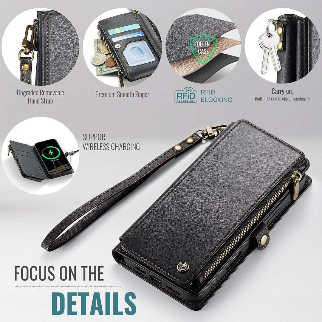 Wallet Phone Case for iPhone 12 / 12 Pro – Black - Just Closeouts Canada Inc.