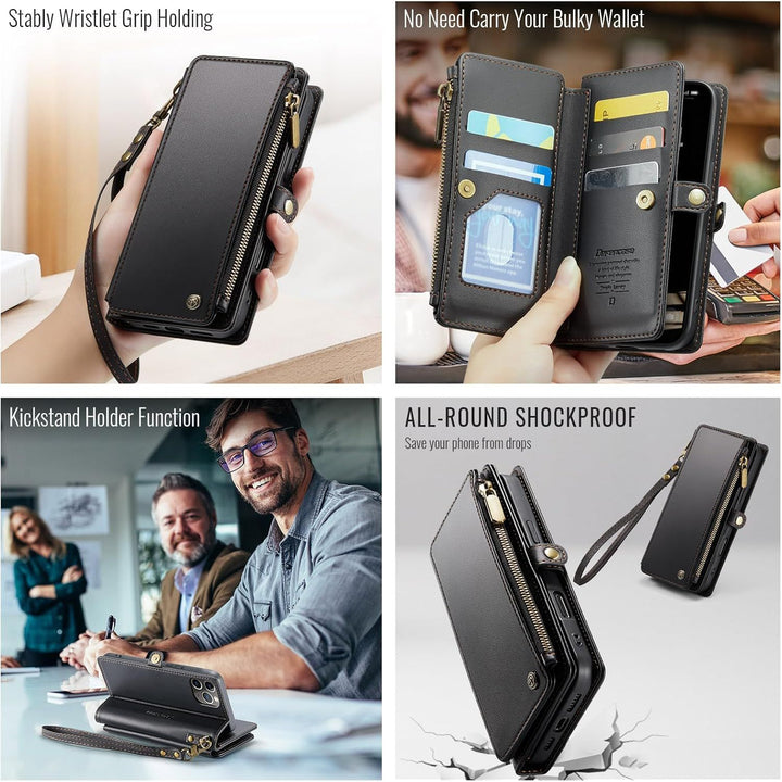 Wallet Phone Case for iPhone 12 / 12 Pro – Black - Just Closeouts Canada Inc.