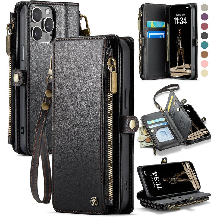 Wallet Phone Case for iPhone 12 / 12 Pro – Black - Just Closeouts Canada Inc.