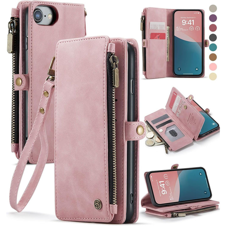 Wallet Phone Case for iPhone SE / 7 / 8 – Rose Pink - Just Closeouts Canada Inc.