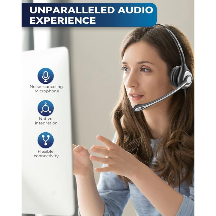 Wantek Corded Telephone Headset Mono w/Noise Canceling Mic for Avaya Aastra Allworx Adtran Alcatel Lucent AltiGen Comdial Digium Gigaset InterTel Mitel Plantronics MiVoice Landline Deskphones(F600S1) - Just Closeouts Canada Inc.