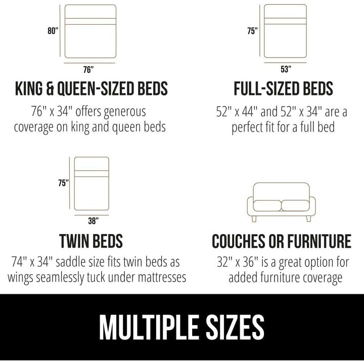 Washable Bed Pads for Incontinence, Leak Proof Slip Resistant Pee Pad Protector, 52x44 Absorbs 11 Cups, Soft Mattress Protection Chux for Enuresis Bedwetting, Adults, Elderly, Kids, White - Just Closeouts Canada Inc.