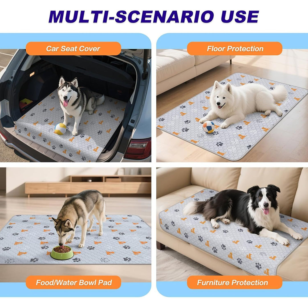 Washable Pee Pads for Dogs, 1 Pack Absorbent Reusable Training Dog Pads Pet Puppy Pads, Non - Slip Potty Pads for Whelping, Playpen, Crate, Bed, Orange, 72"x72" - Just Closeouts Canada Inc.X004PQWRC5