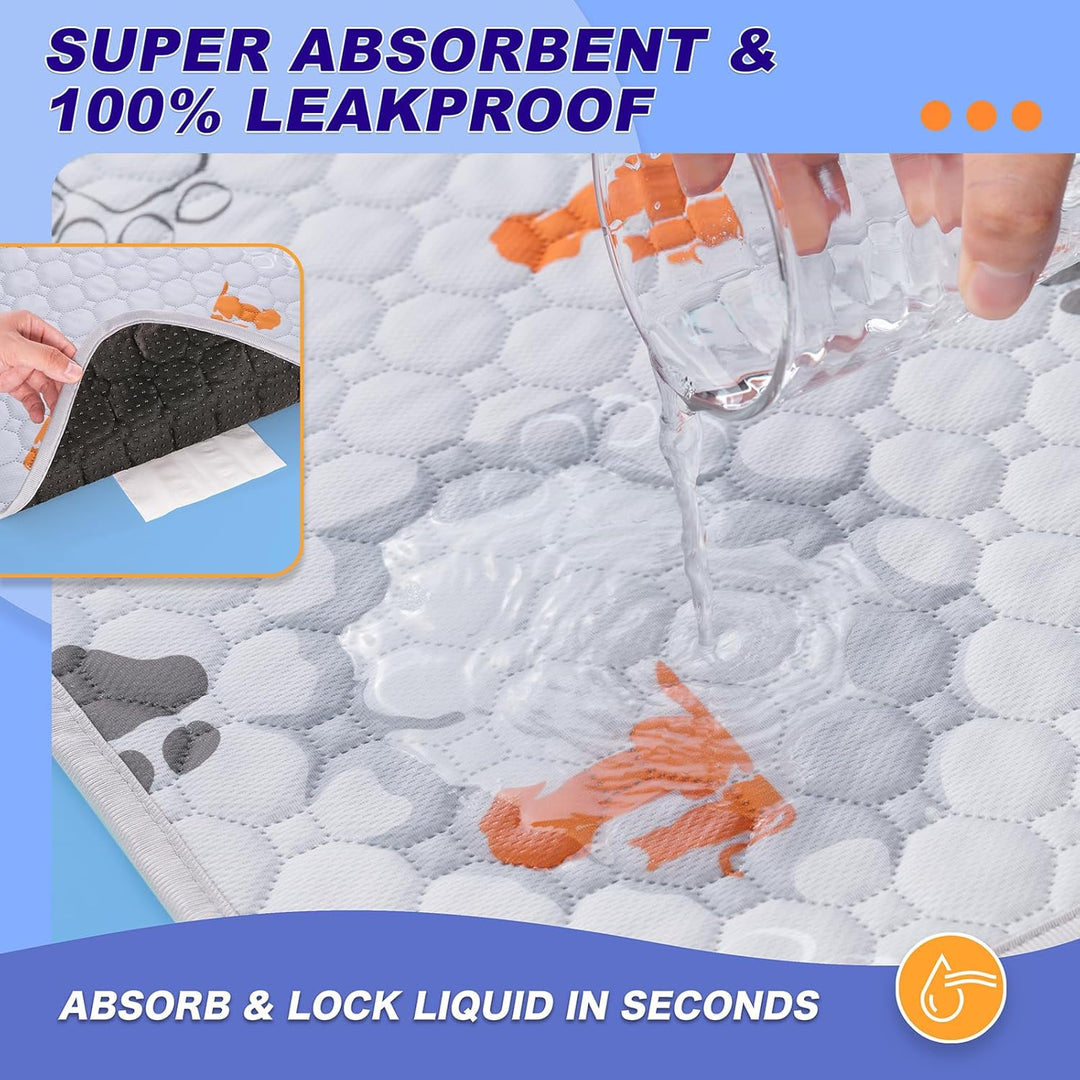 Washable Pee Pads for Dogs, 2 Pack Absorbent Reusable Training Dog Pads Pet Puppy Pads, Non - Slip Potty Pads for Whelping, Playpen, Crate, Bed, Orange, 36"x36" - Just Closeouts Canada Inc.X004PR15K9
