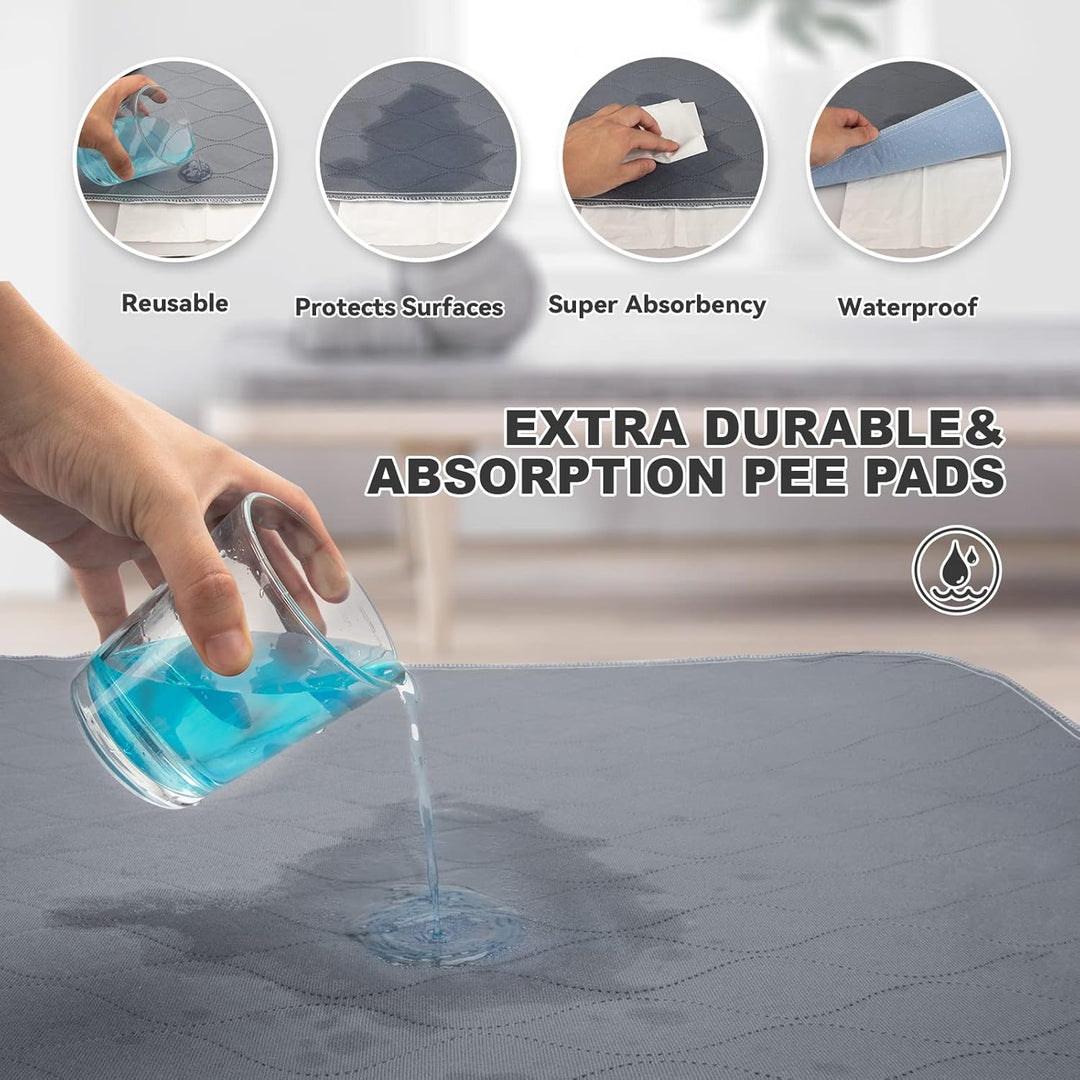 Washable Pee Pads for Dogs - 2 Pack Dog Pee Pads Extra Large Absorbent Reusable Washable Puppy Pee Pads Dog Non - Slip Whelping Training Pads for Dogs - Just Closeouts Canada Inc.X003B8JURX