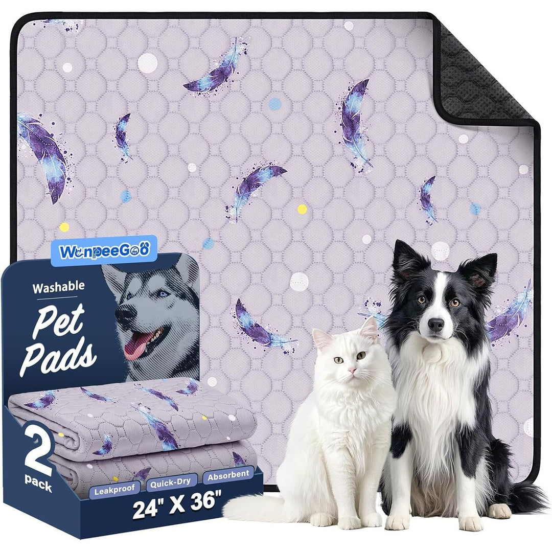 Washable Pee Pads for Dogs, 2Pack Reusable Puppy Pads, Super Absorbent & Leakproof Dog Pads, Anti - Slip Dog Pee Pads for Puppy Training & Incontinence, Whelping, Playpen, 24"x36" - Just Closeouts Canada Inc.X004MD6I7B
