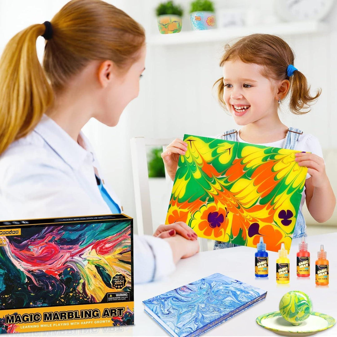 Water Marbling Paint for Kids - Arts and Crafts for Girls & Boys - Just Closeouts Canada Inc.