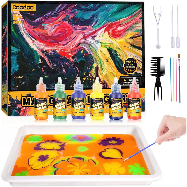 Water Marbling Paint for Kids - Arts and Crafts for Girls & Boys - Just Closeouts Canada Inc.