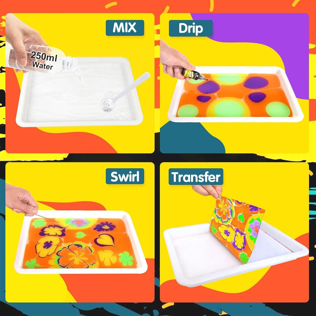 Water Marbling Paint for Kids - Arts and Crafts for Girls & Boys - Just Closeouts Canada Inc.