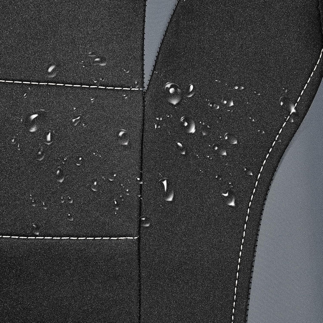 Waterproof Car Seat Covers Full Sets, Universal Fit Seat Covers for Cars, EVA Neoprene Seat Cover Set Full Sets, Interior Covers for Auto SUV,Vans,sedans, Trucks,(Black and Gray) - Just Closeouts Canada Inc.