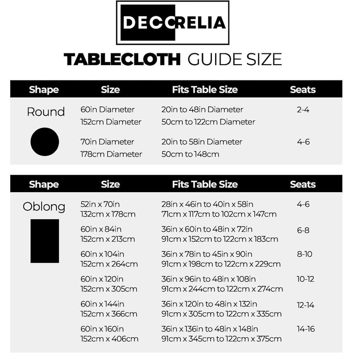 Waterproof Linen Table Cloth for Round Table, Decorative Fabric Anti-Scratch Table Cover for Dining Table and Kitchen Table (70 Inch, Round (4-6 Seats), Black) - Just Closeouts Canada Inc.X003XFT8T9