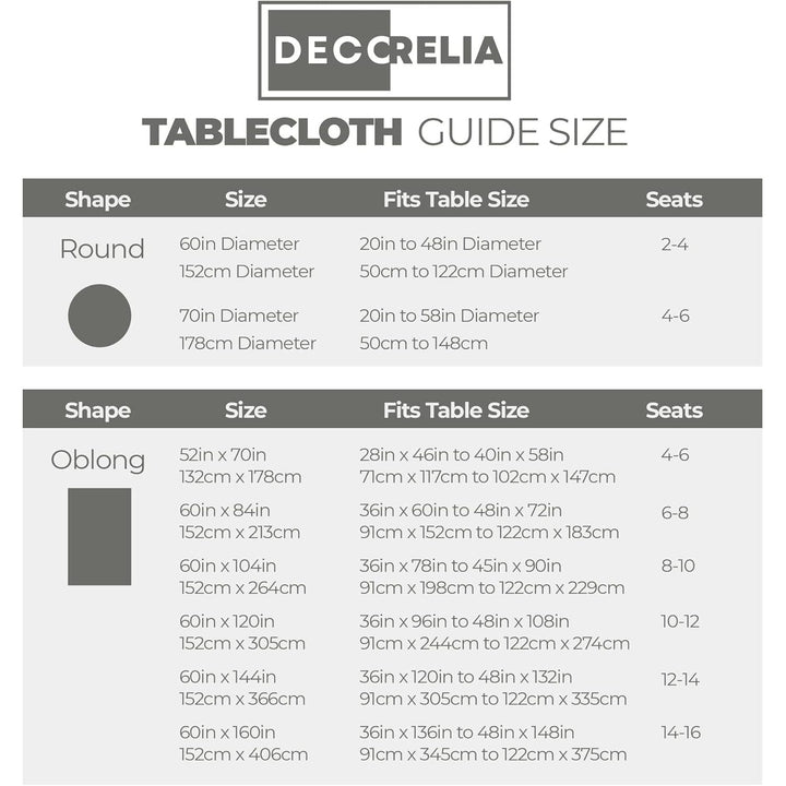Waterproof Linen Table Cloth for Round Table, Decorative Fabric Anti-Scratch Table Cover for Dining Table and Kitchen Table (70 Inch, Round (4-6 Seats), Dark Grey) - Just Closeouts Canada Inc.X003XFOTXT