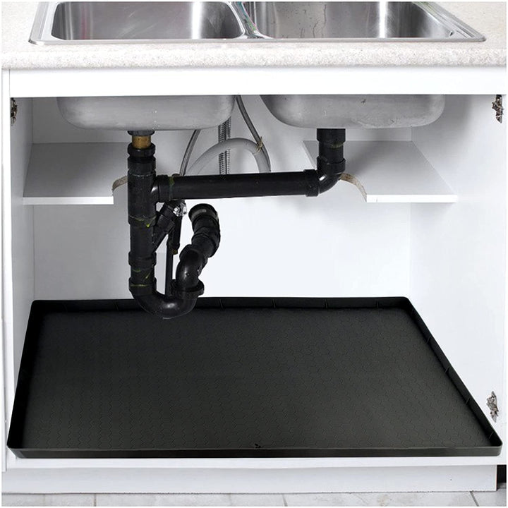 Waterproof Silicone Under-Sink Mat – 31" x 22" – Black - Just Closeouts Canada Inc.X003W30LCP