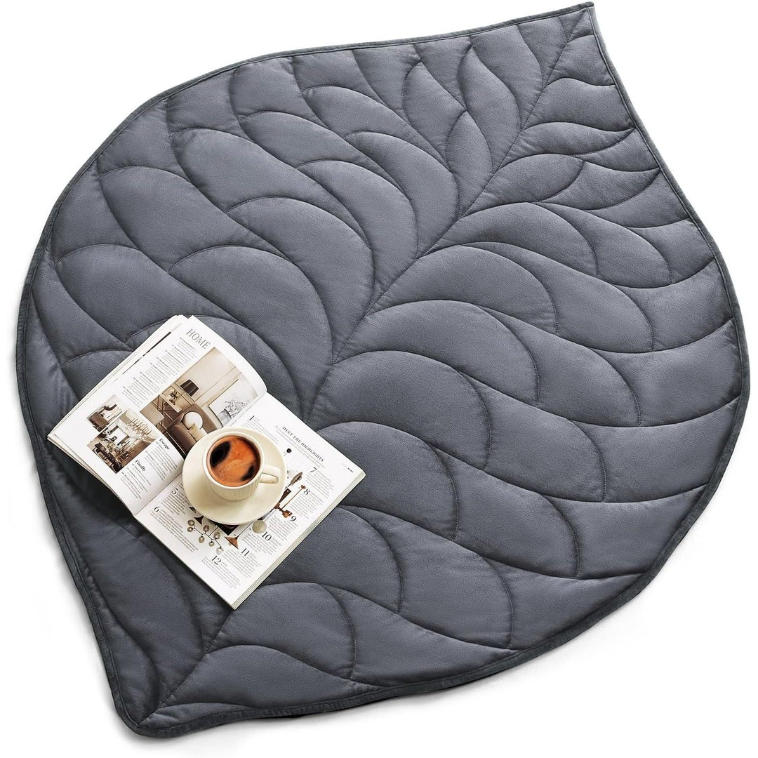 Weighted Lap Blanket 7 lbs 41" x 53", Small Weighted Blanket for Adults, Cozy Luxury Crystal Velvet Weighted Blanket for Relaxation, All - Season Blanket, Machine Washable, Gray - Just Closeouts Canada Inc.