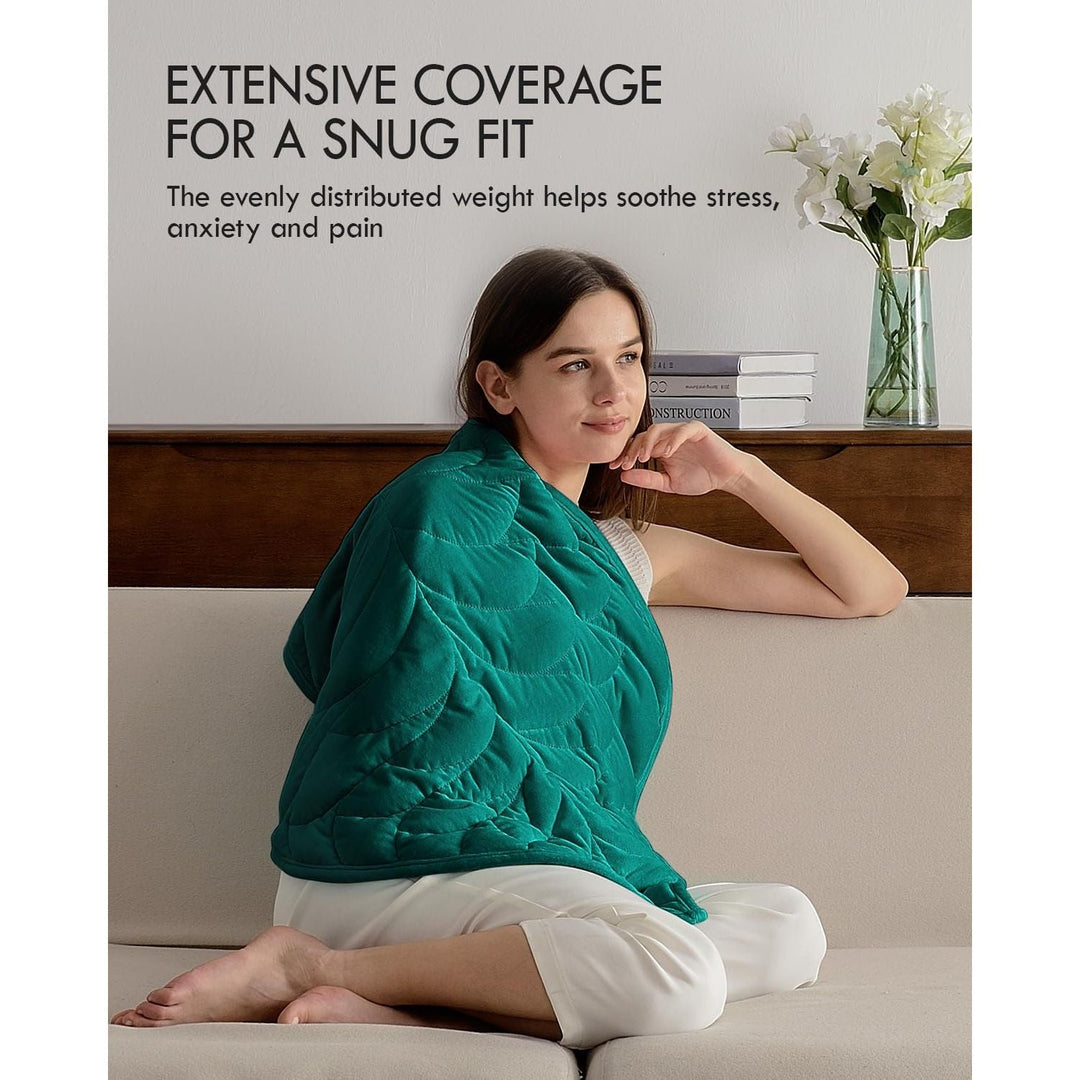 Weighted Lap Blanket – Green, 5 lb, 23 × 29 in - Just Closeouts Canada Inc.