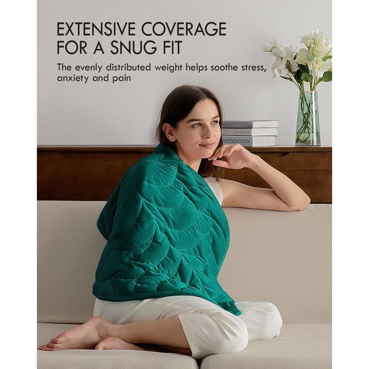 Weighted Lap Blanket – Green, 5 lb, 23 × 29 in - Just Closeouts Canada Inc.