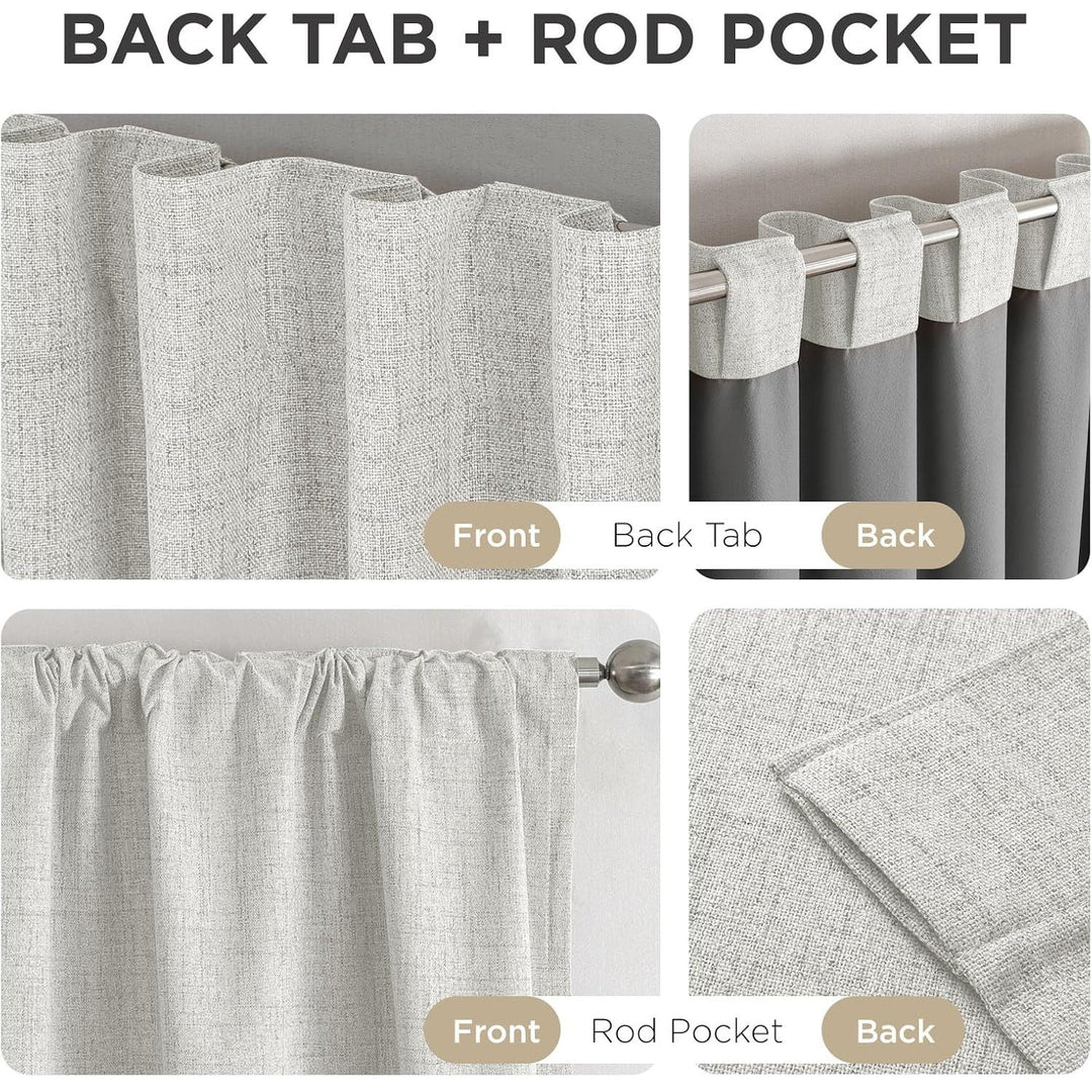 White Blackout Rod Pocket & Back Tab Curtain, 1 Panel, 100 x 84 in - Just Closeouts Canada Inc.X0044KFT9F