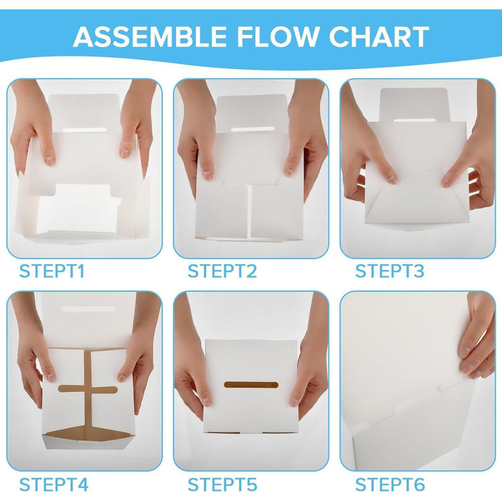 White Cardboard Ballot & Raffle Boxes, 12-Pack, 6 in - Just Closeouts Canada Inc.X00494G58F