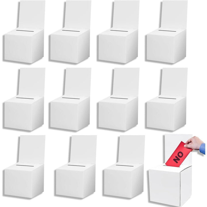 White Cardboard Ballot & Raffle Boxes, 12-Pack, 6 in - Just Closeouts Canada Inc.X00494G58F