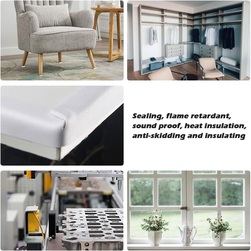 White Door Window Weather Stripping Self Adhesive Foam Tape High Density Foam Sealing Strip Window Insulation Weatherproof Gasket Tape for Doors and Windows (1" W X 3/4" T) Visit the ToLanbbt Store - Just Closeouts Canada Inc.