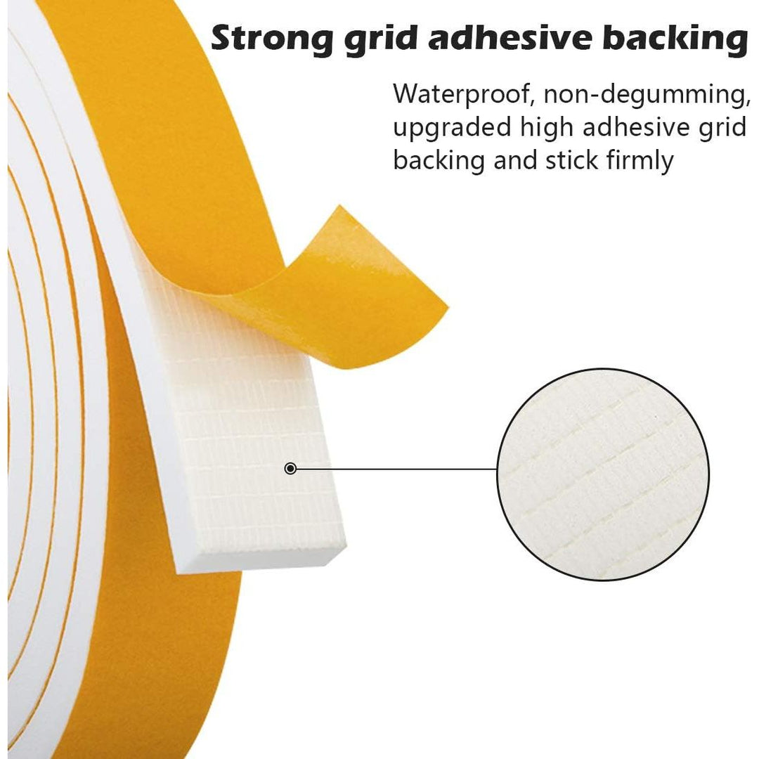 White Door Window Weather Stripping Self Adhesive Foam Tape High Density Foam Sealing Strip Window Insulation Weatherproof Gasket Tape for Doors and Windows (1" W X 3/4" T) Visit the ToLanbbt Store - Just Closeouts Canada Inc.