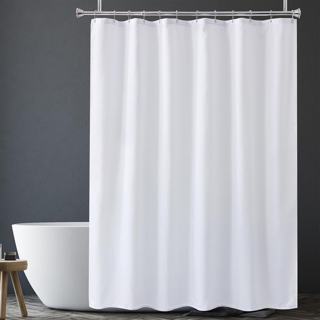 White Fabric Shower Curtain Liner – 72 × 72 Inches - Just Closeouts Canada Inc.
