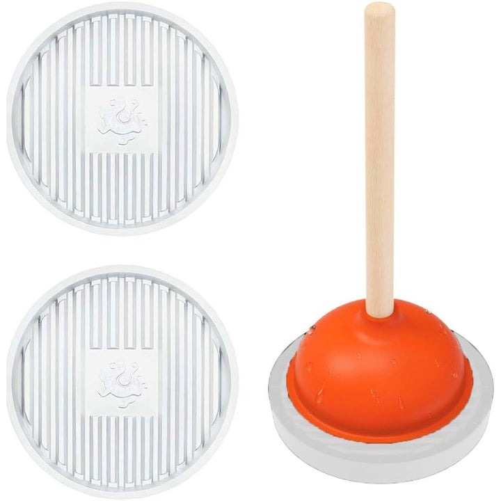 Two white plunger drying trays with plunger