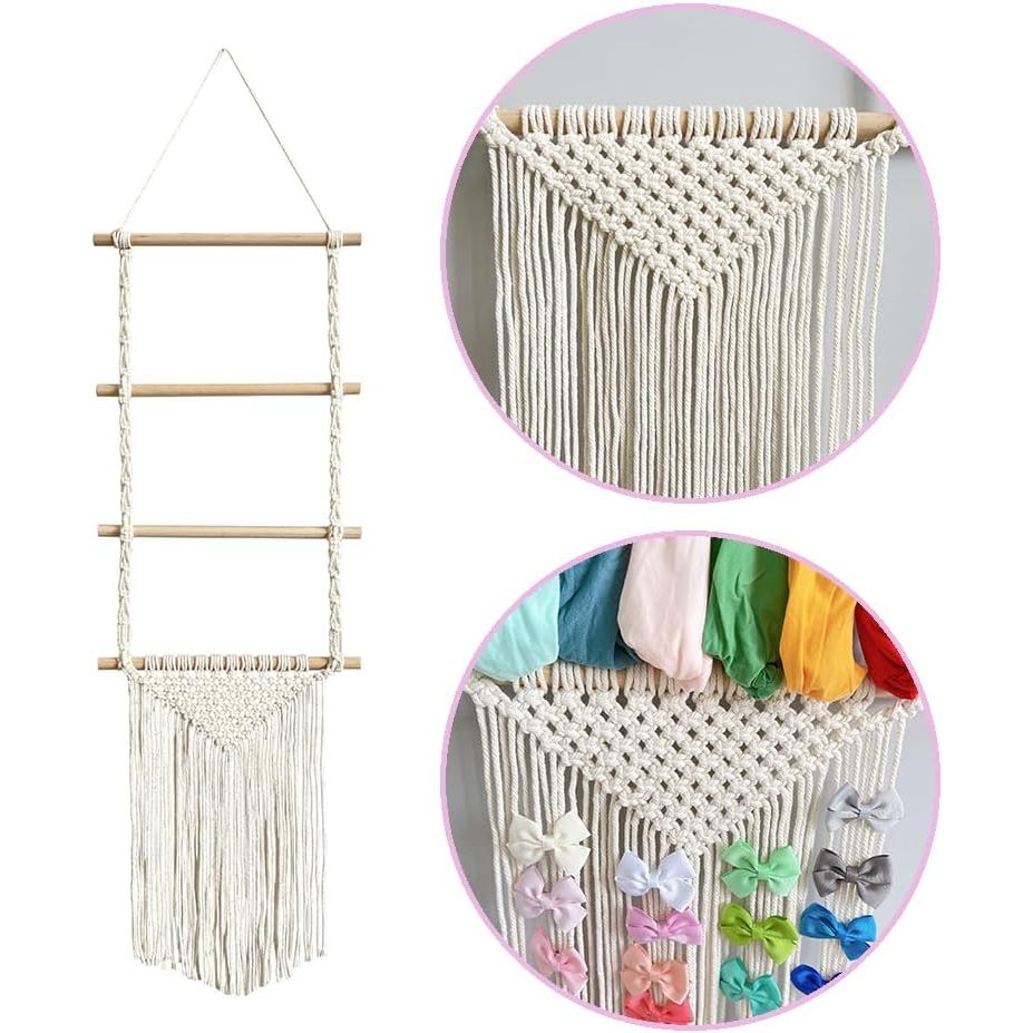 White Wall-Hanging Headband and Hair Bow Organizer - Just Closeouts Canada Inc.