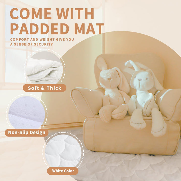 Wilwolfer Kids Tent with Mat, Star Lights, Banner - Tent for Kids Indoor Playhouse Toddler Tent Kids Play Tent for Ages 4 - 8 Girls Play Tent Playroom Furnitures - Just Closeouts Canada Inc.