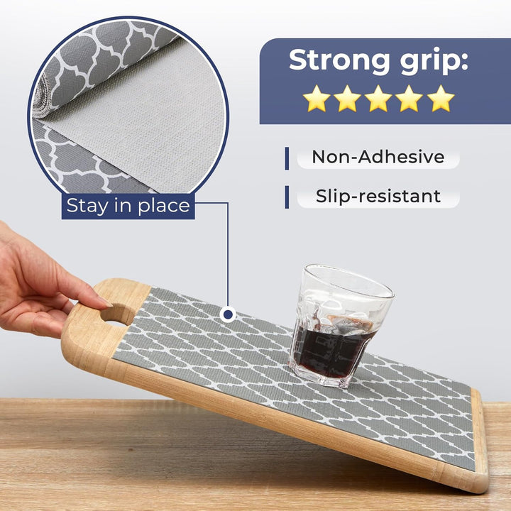 Windimiley Drawer Liner Shelf Liner Cabinet Liner Non Adhesive Waterproof Non Slip Shelf Liners for Kitchen Cabinets Cupboard Liners for Pantry Table Desk Dresser(24 in x 20 FT, Grey) - Just Closeouts Canada Inc.