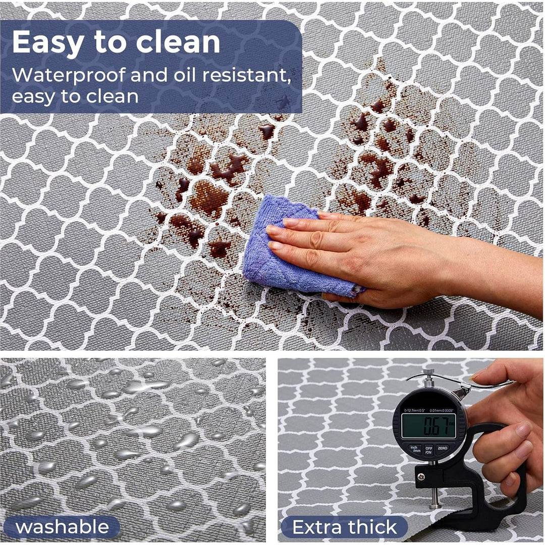 Windimiley Drawer Liner Shelf Liner Cabinet Liner Non Adhesive Waterproof Non Slip Shelf Liners for Kitchen Cabinets Cupboard Liners for Pantry Table Desk Dresser(24 in x 20 FT, Grey) - Just Closeouts Canada Inc.