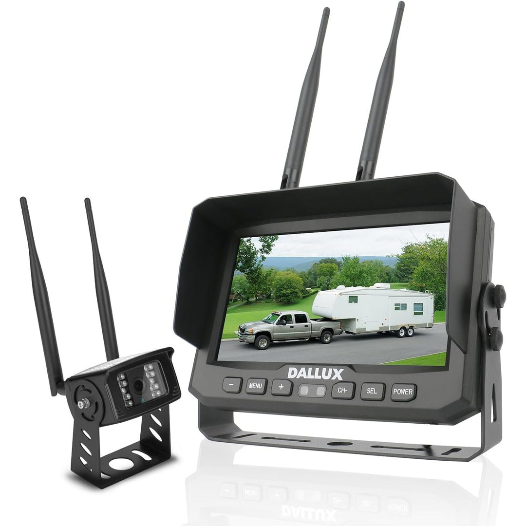 Wireless Backup Camera Kit+7" Built in DVR Monitor Rear/Front View Camera for Heavy Vehicle/5th Wheel Pickup/Truck/Trailer/Bus/Van/RV Camper with 1080P Stable Signal Camera - Just Closeouts Canada Inc.