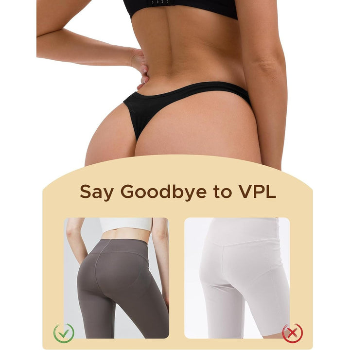 Women's Black Cotton Thongs, 5-Pack, Large - Just Closeouts Canada Inc.X004OV0ZBB