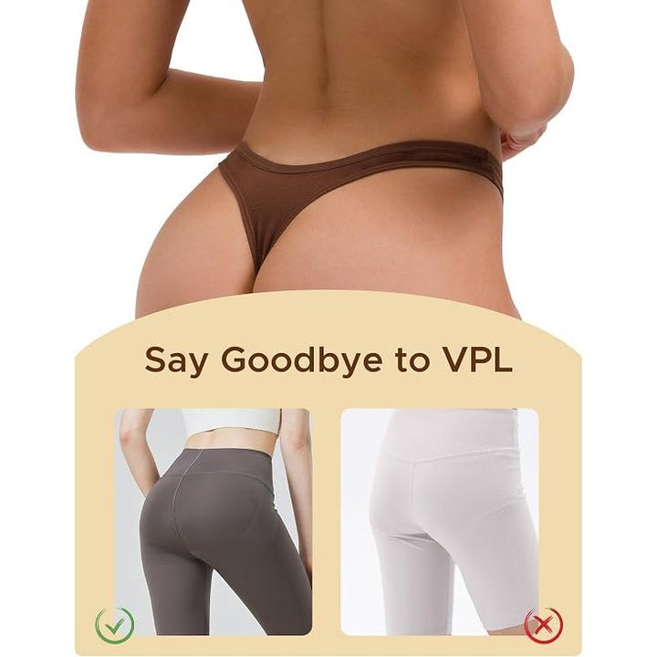 Women's Breathable Cotton Thongs Basic G-Strings T-Back Underwear 5-Pack L - Just Closeouts Canada Inc.X004OUGISB