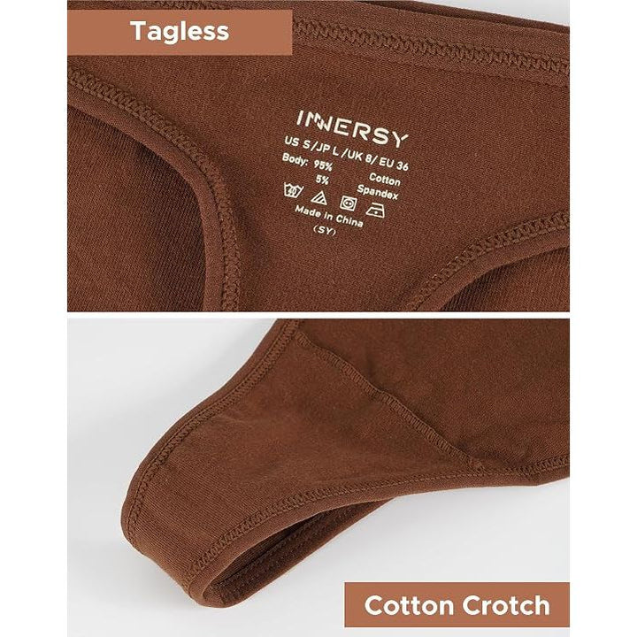 Women's Breathable Cotton Thongs Basic G-Strings T-Back Underwear 5-Pack L - Just Closeouts Canada Inc.X004OUGISB