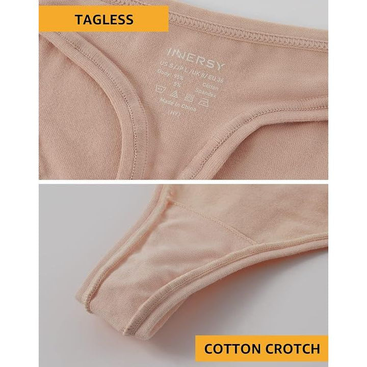 Women's Breathable Cotton Thongs Basic G-Strings T-Back Underwear 5-Pack XL - Just Closeouts Canada Inc.X0033ZJZ5B