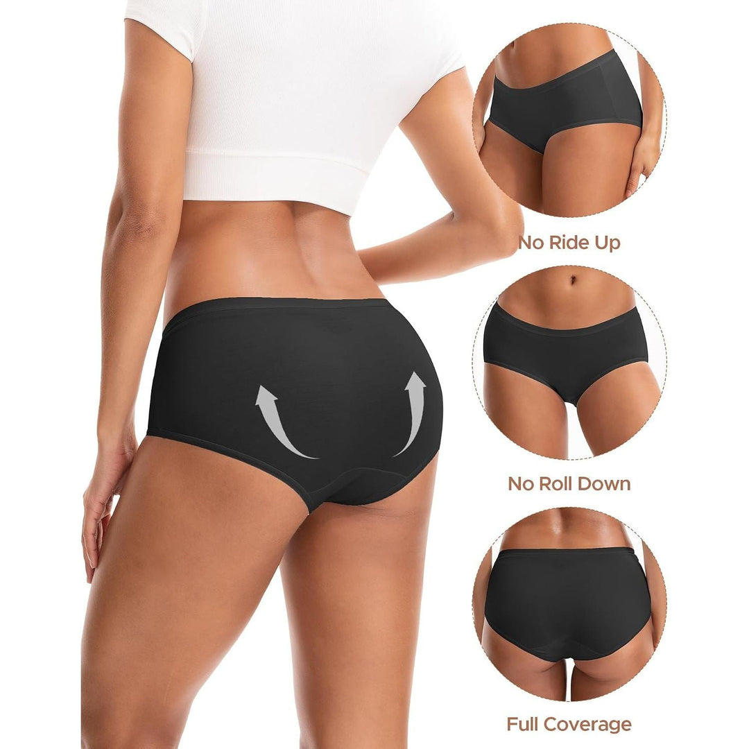 Women's Soft Modal Hipster Underwear, Black, 5-Pack, XXL - Just Closeouts Canada Inc.X003AU61ZB
