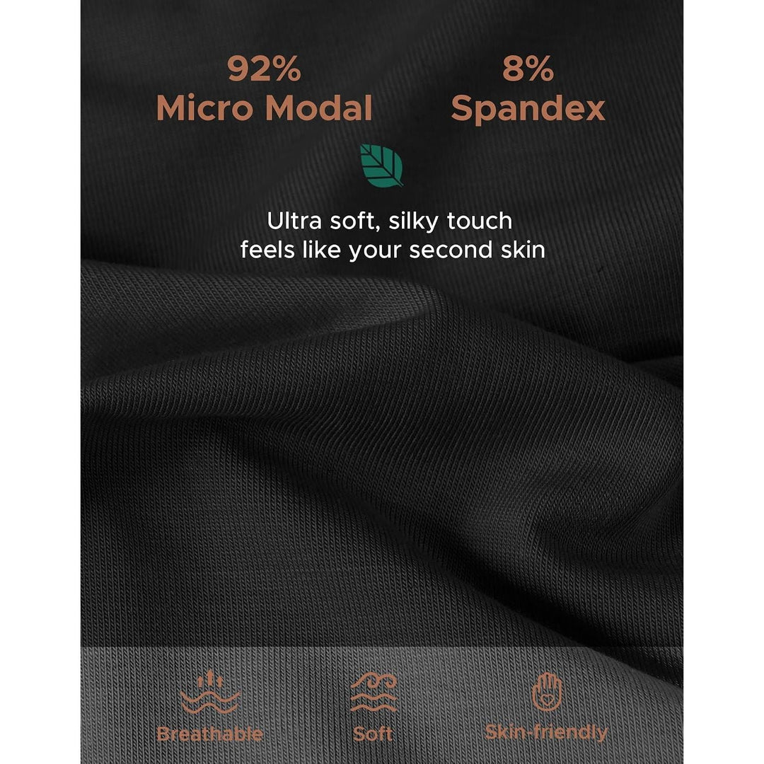 Women's Soft Modal Hipster Underwear, Black, 5-Pack, XXL - Just Closeouts Canada Inc.X003AU61ZB